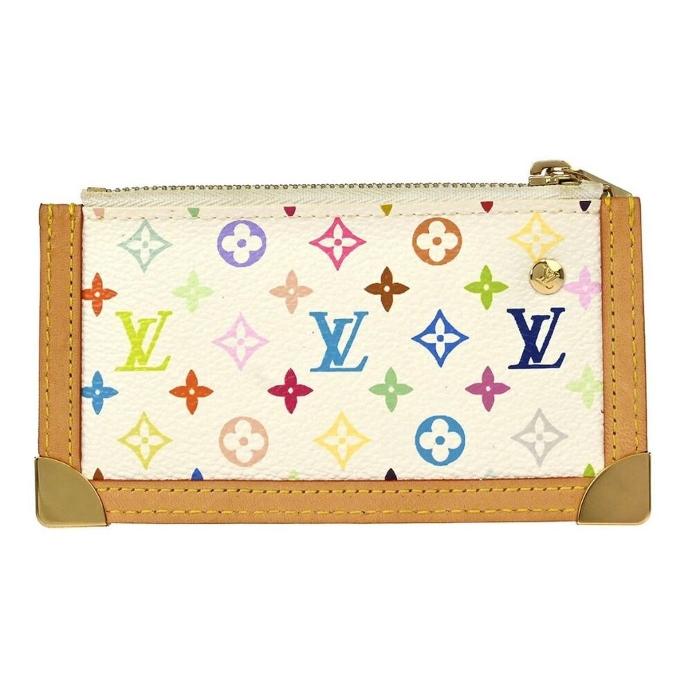 Louis Vuitton White Multicolor Pochette Cles Coin Purse M92655 177254 - Picture 2 of 7